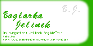 boglarka jelinek business card